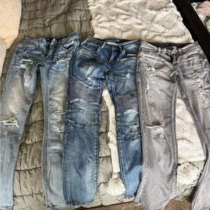 BKE Men's Straight Jeans - Faded Blue and Light Gray